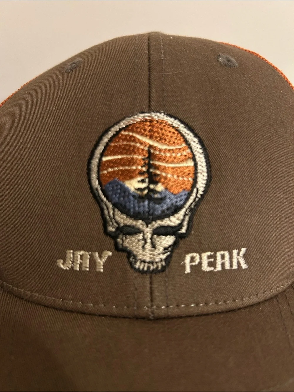 Grateful Dead Steal Your Face / Jay Peak Baseball Hat - M/L w/Adjustable Strap